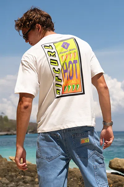 Abrand Rip Curl Hot Locals Tee White In Neutral