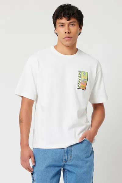 Abrand Rip Curl Hot Locals Tee White In Neutral