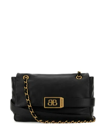 Balenciaga Modu Medium Flap Bag With Chain In Black