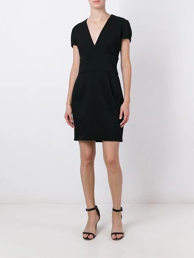 Shop Alexandre Vauthier V Neck Dress - Black