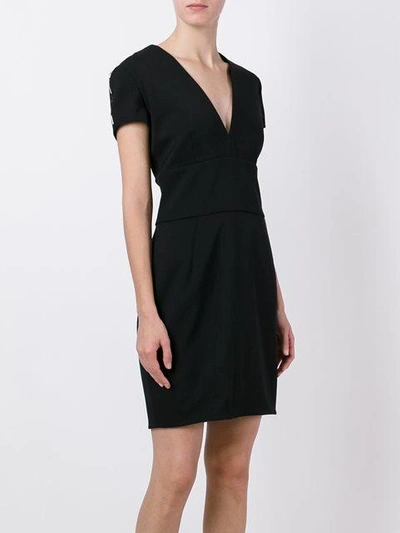 Shop Alexandre Vauthier V Neck Dress - Black