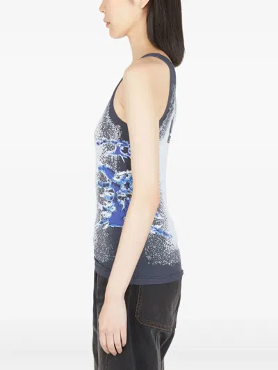 Y/project Whisker Print Tank Top In Black