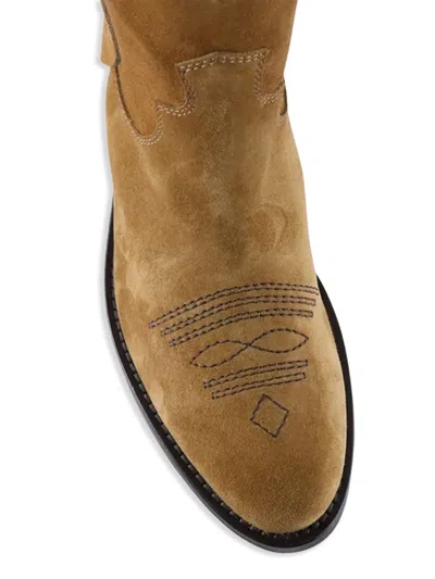 ANNE 绒面皮西部风及踝靴