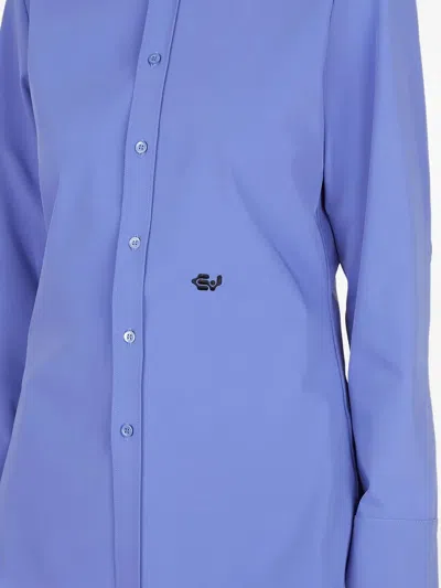 Eytys Lapel Long-sleeved Shirt In Blue