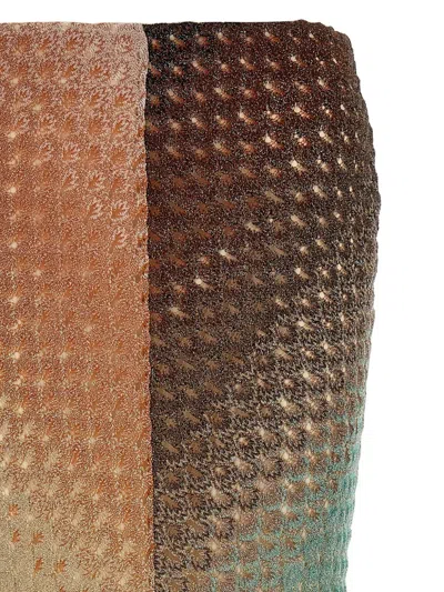 Missoni High Waist Long Lace Skirt In Multicolor