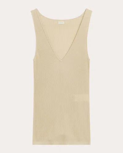 By Malene Birger Rory Ribbed-knit Tank Top In Neutrals