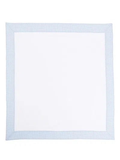 Il Gufo Checked-border Blanket In White