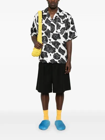 Marni Pocket Floral Short Sleeves Shirt In Multi