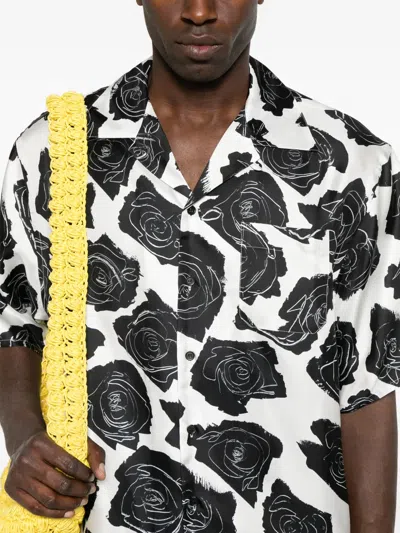 Marni Pocket Floral Short Sleeves Shirt In Multi