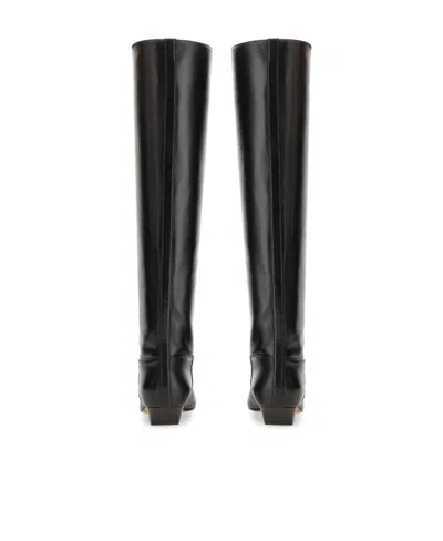 Khaite Square-toed Boots In Black