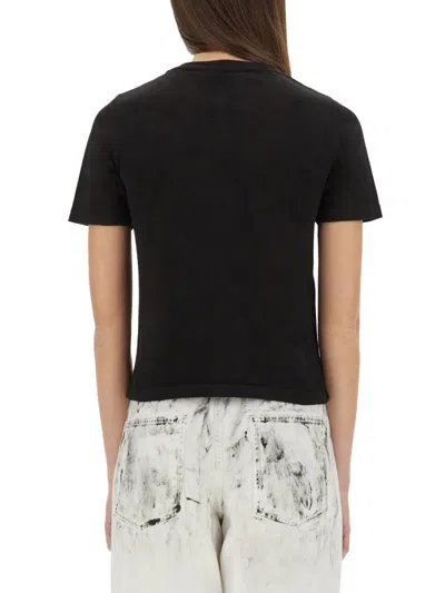 Moschino Graphic Bear Print Crew Neck T-shirt In Black