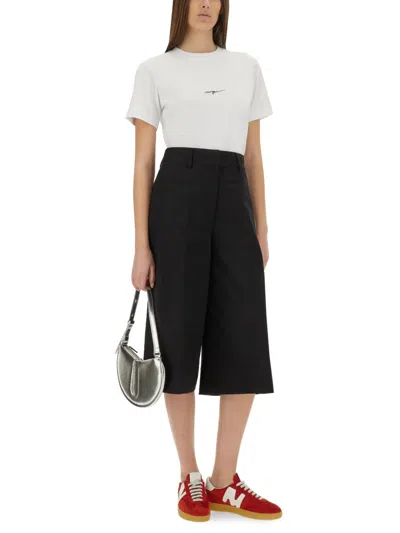 Msgm Logo-detail T-shirt In White