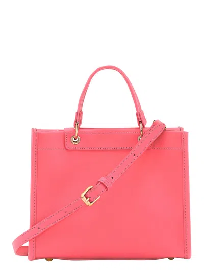 Longchamp Small Cabas Pink Handbag With Embossed Logo On The Front And Adjustable And Removable Shou In Pink