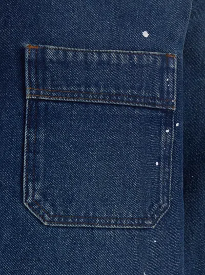 Apc A.p.c. Denim Overshirt In Blue