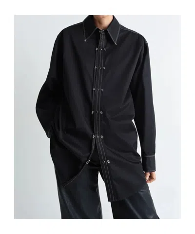 Lemaire Relaxed Fit Cotton Shirt In Black
