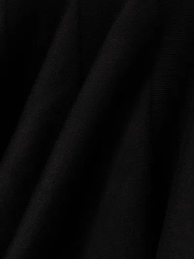 Valentino Pleated High-neck Mini Dress In Black