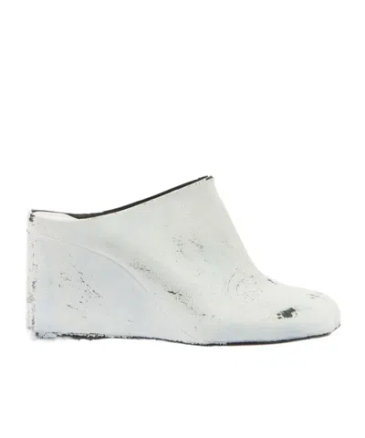 Mm6 Maison Margiela Mm6 By Maison Margiela Leather Mules In Black And White