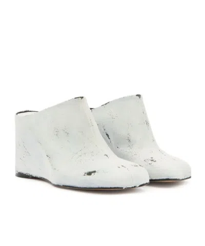 Mm6 Maison Margiela Mm6 By Maison Margiela Leather Mules In Black And White