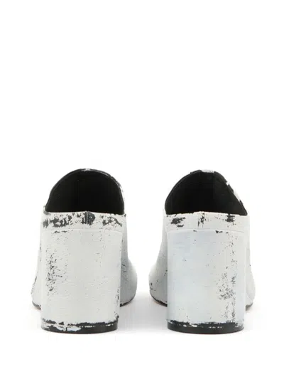 Mm6 Maison Margiela Mm6 By Maison Margiela Leather Mules In Black And White