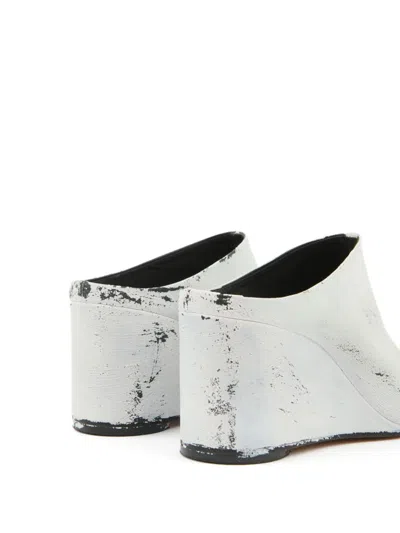 Mm6 Maison Margiela Mm6 By Maison Margiela Leather Mules In Black And White