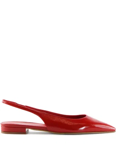 Notabene Gilda Pointed-toe Slingback Ballerinas In Red