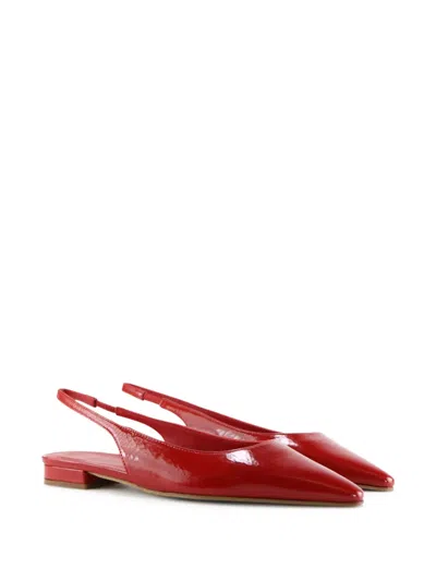 Notabene Gilda Pointed-toe Slingback Ballerinas In Red