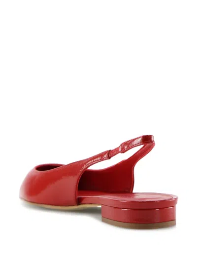 Notabene Gilda Pointed-toe Slingback Ballerinas In Red