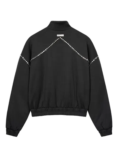 Rough Stud-detail Track Jacket In Black