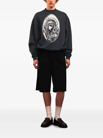 Rough Maria Pearl Sweatshirt In Black