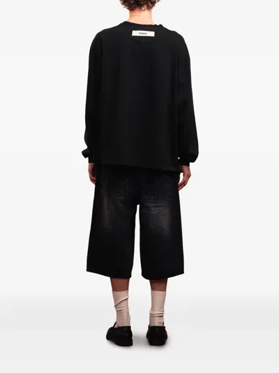 Rough Flying Bird Sweatshirt In Black