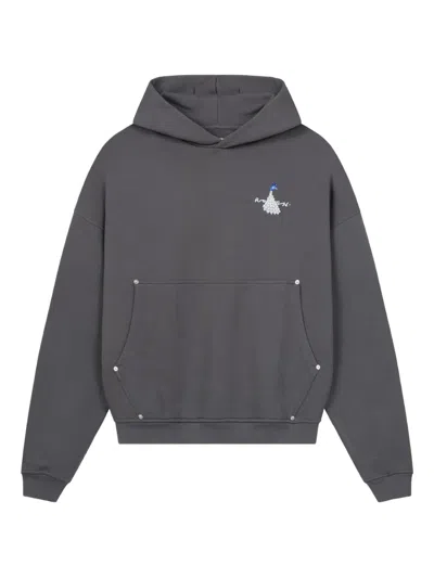 Rough Peacock Hoodie In Grey