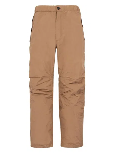 Ferragamo Techno Nylon Track Pants In Brown
