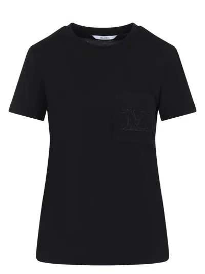 Max Mara Logo T-shirt In Black