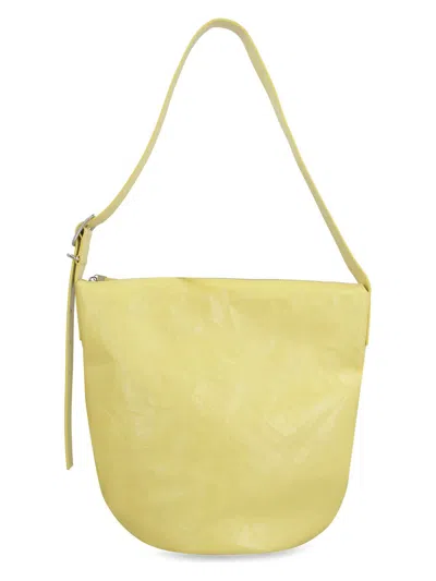 Jil Sander Leather Crossbody Bag In Yellow