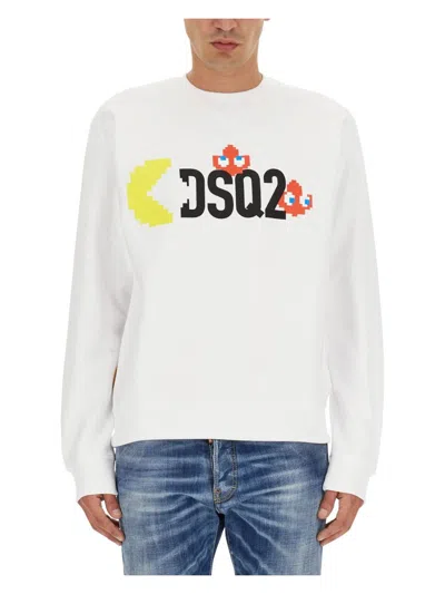 Dsquared2 Dsquared Men Dsquared X Pac-man Sweatshirt In White