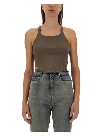 Drkshdw Tank Top In Beige