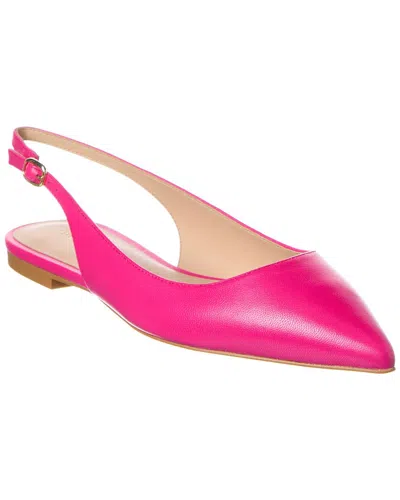 Stuart Weitzman Mara Leather Slingback Flat In Pink