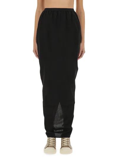 Rick Owens "pillar" Maxi Skirt In Black