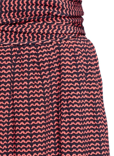 Shop Apiece Apart 'baja' Obi Belt Ripple Print Silk Crepe Skirt