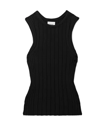 Khaite Sleeveless Knitted Vest In Black