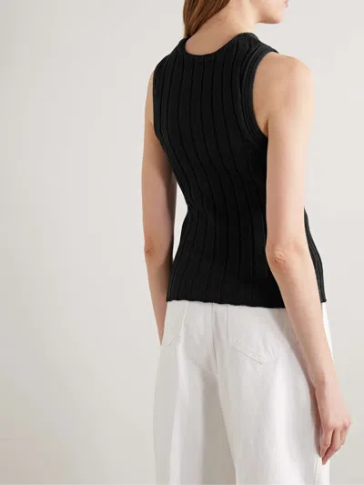 Khaite Sleeveless Knitted Vest In Black