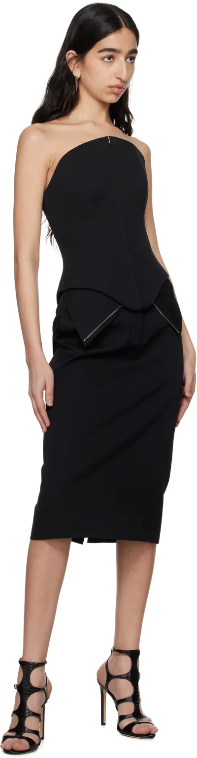 Alexander Mcqueen Top A Corsetto In 1000 Black