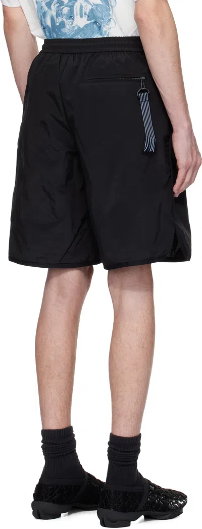 A. A. Spectrum Black Cyberen Down Shorts In Black Cloud