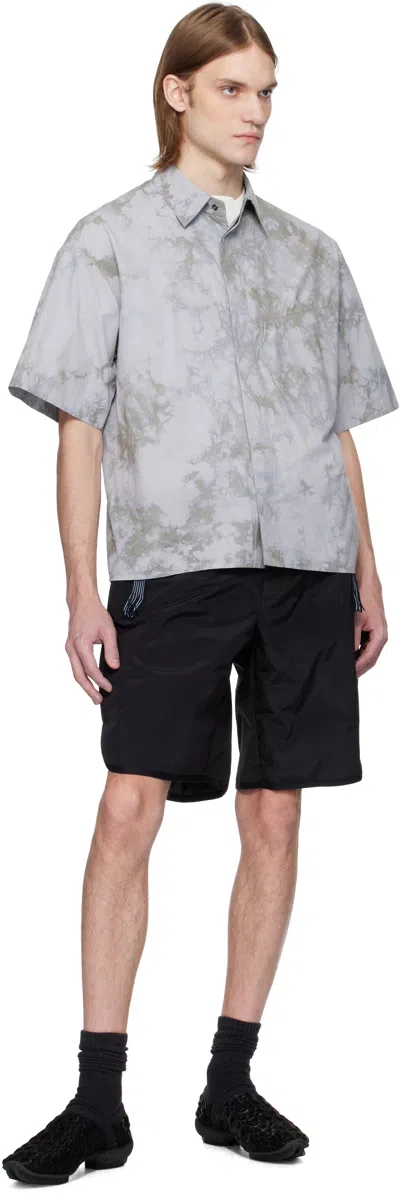 A. A. Spectrum Black Cyberen Down Shorts In Black Cloud
