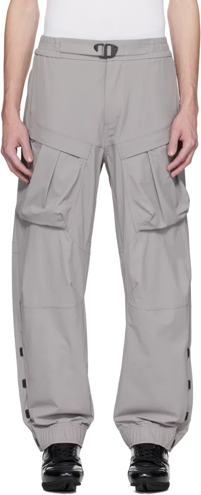 A. A. Spectrum Gray Explotek Cargo Pants In Circular Grey
