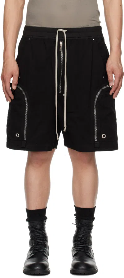 Rick Owens Drkshdw Drawstring Cargo Shorts In 09 Black