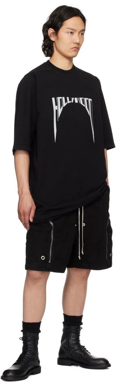 Rick Owens Drkshdw Drawstring Cargo Shorts In 09 Black