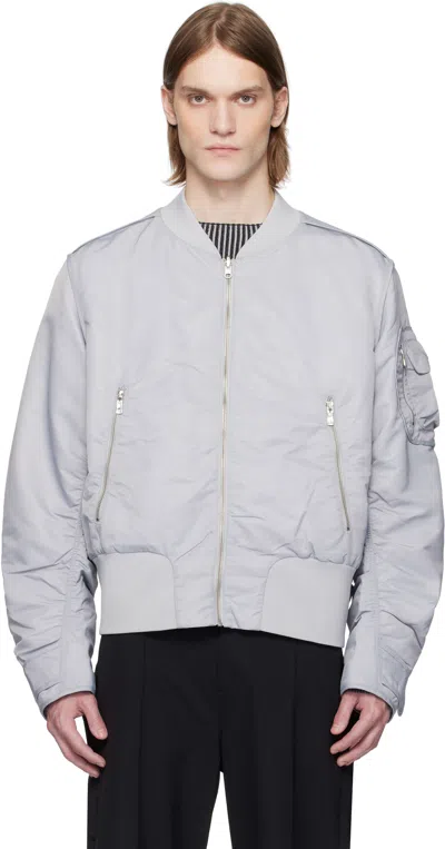 A. A. Spectrum Gray Coressen Padded Reversible Jacket In Mist Grey