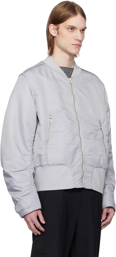 A. A. Spectrum Gray Coressen Padded Reversible Jacket In Mist Grey