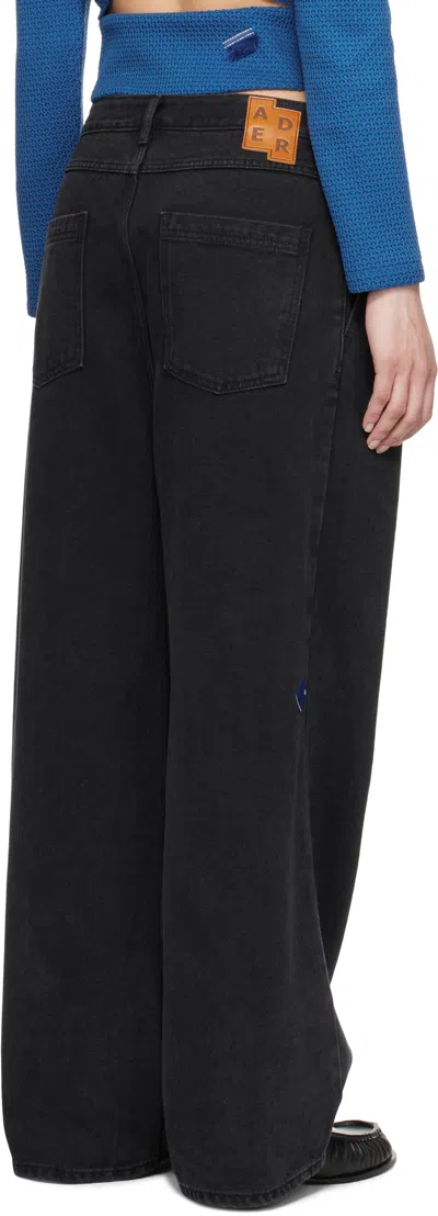 Ader Error Black Sig; Trs Tag 02 Jeans In Noir